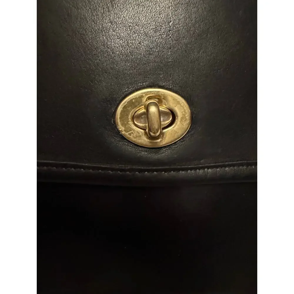 Vintage coach Quincey rich black gloved tanned leather - Picture 4 of 10